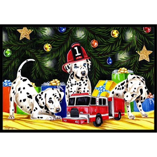 Carolines Treasures Christmas Favorite Gift Dalmatian Indoor or Outdoor Mat- 24 x 36 AMB1316JMAT - main